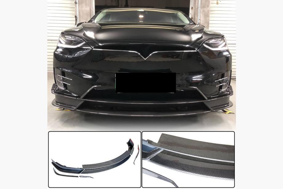Tesla Model X 2015- Lame Pare-chocs Avant Carbone V2 (2016-2020) Photo 1