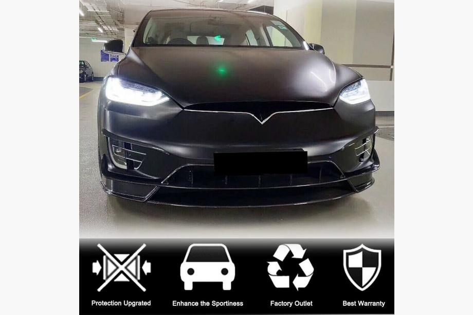 Tesla Model X 2015- Lame Pare-chocs Avant Carbone V2 (2016-2020) Photo 3