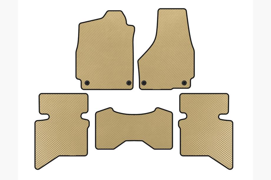 Dodge RAM (DS/DJ/D2) 2009–2024 Tapis de sol EVA (2009+, 5 places/Double Cabine, Beige) Image