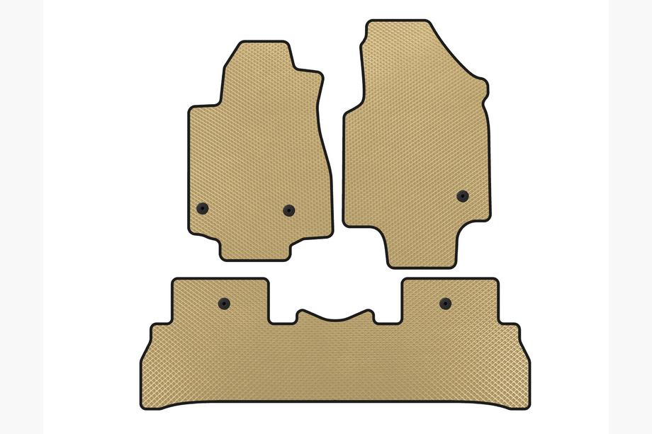 Honda Pilot 2008-2015 Tapis de sol EVA (2008-2012, 7 places, Beige) Image