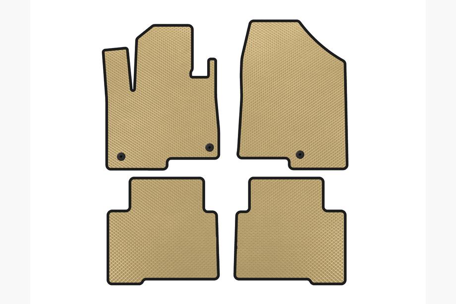 Hyundai Santa Fe 4 2018-2023 Tapis de sol EVA (2 Rangées, pour Grand, Beige) Image