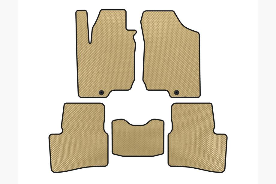 Kia Ceed 2007-2012 Tapis de sol EVA (HB, 3 Portes, Beige) Image
