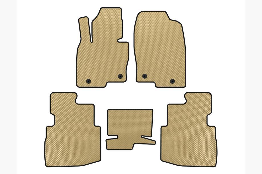 Mazda CX-9 2017- Tapis de sol EVA (2 Rangées, 7 Places, Beige) Image