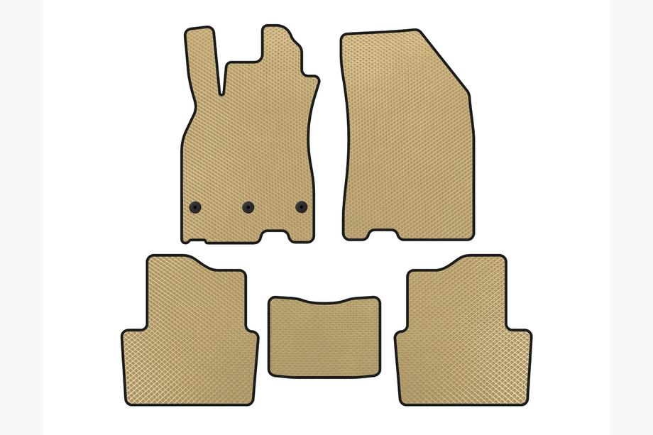 Renault Megane III 2009-2016 Tapis de sol EVA (SD, Beige) Image