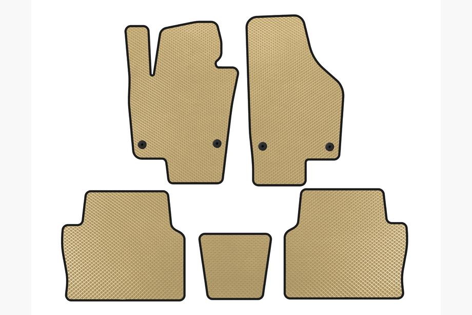 Seat Alhambra 2010- Tapis de sol EVA (2 Rangées, Beige) Image