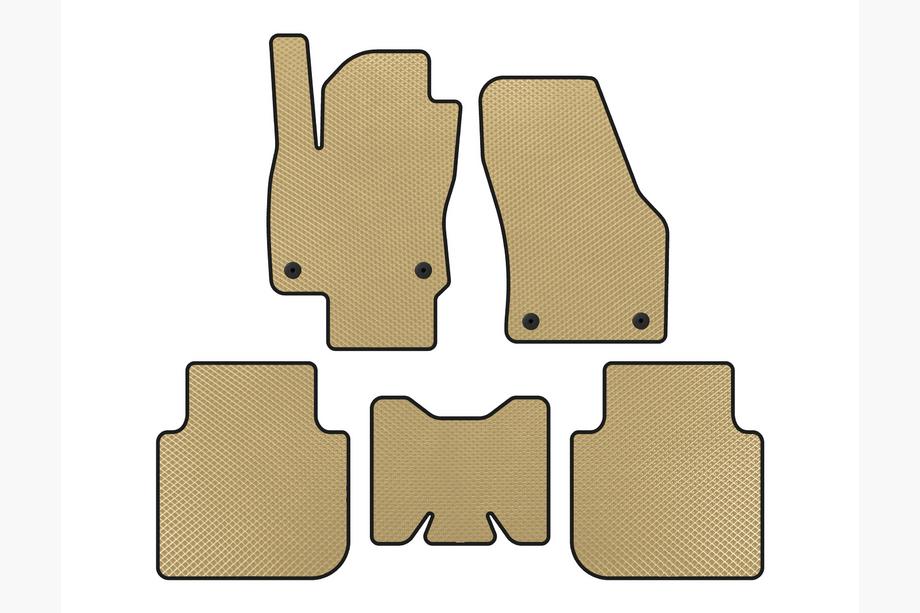 Skoda Kodiaq 2016-2023 Tapis de sol EVA (5 places/Automatique, Beige) Photo 1