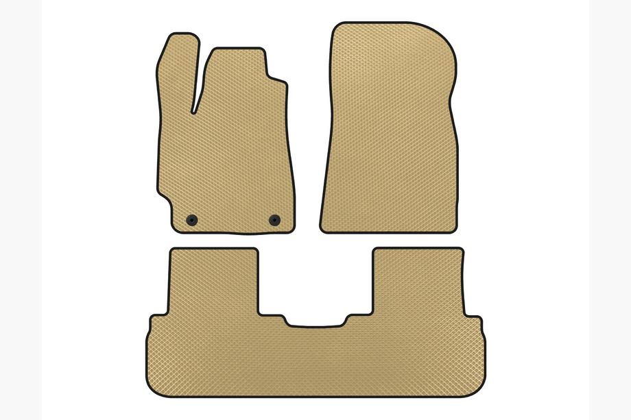 Toyota Highlander 2008-2013 Tapis de sol EVA (2 Rangées, Beige) Image