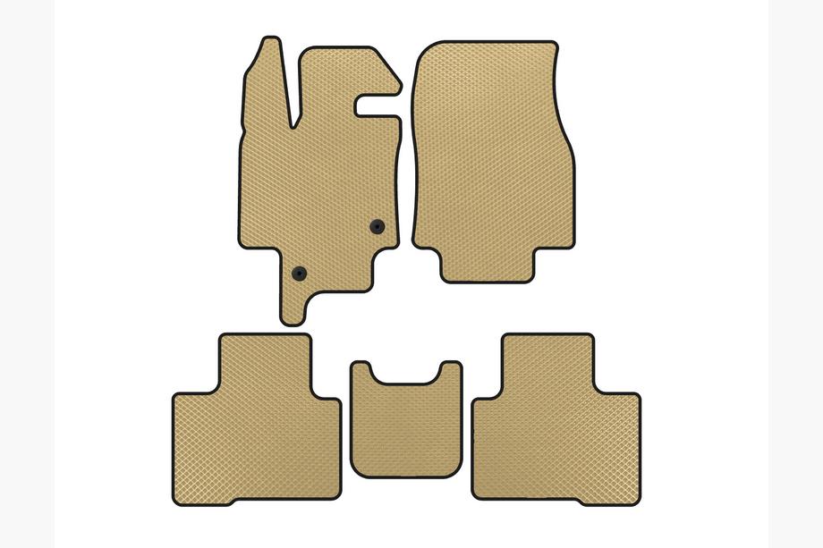 Toyota Highlander 2019- Tapis de sol EVA (2 Rangées, 7 Places, Beige) Image