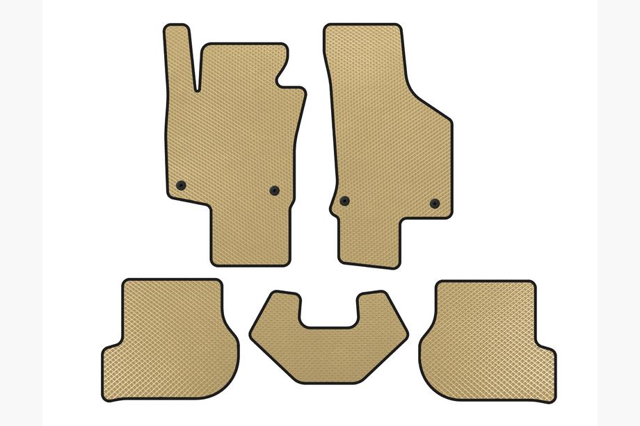 Volkswagen Scirocco 2008-2017 Tapis de sol EVA (HB, 3 Portes, Beige) Image