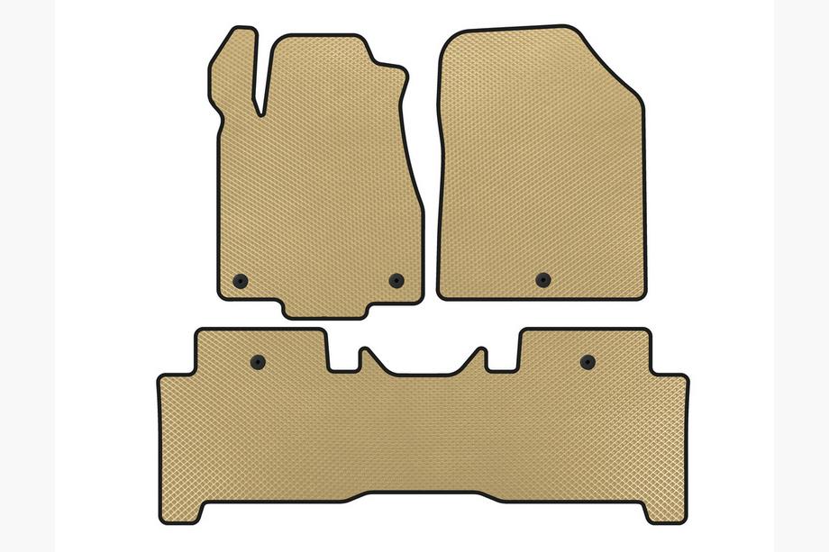 Acura MDX 2007-2013 Tapis de sol EVA (2 Rangées, Beige) Image