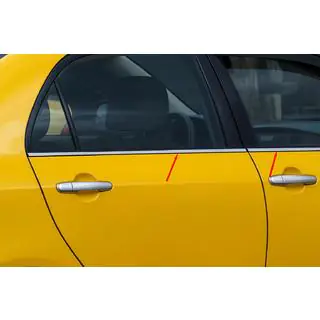 Encadrement Exterieur de Vitres Acier Inoxydable (4 pcs) Toyota Corolla 2002-2007 photo 1