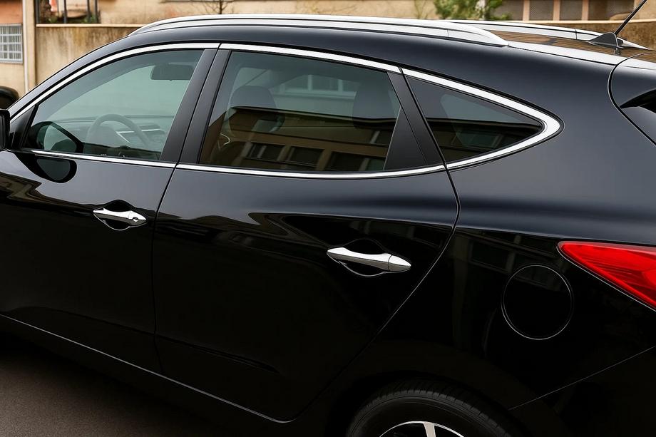 Hyundai IX-35 2010-2015 Kit d'encadrements de vitres chromés (10 pièces, inox) Image