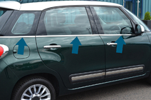 Fiat 500/500L 2013-2022 Moulures de vitres (6 pcs, inox) photo 2