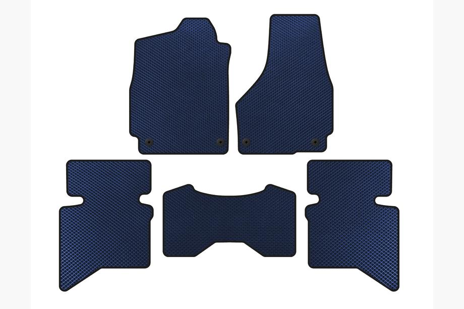 Dodge RAM (DS/DJ/D2) 2009–2024 Tapis de sol EVA (2009+, 5 places/Double cabine, Bleu) Image