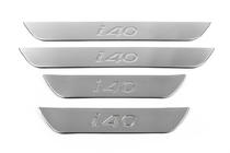 Hyundai I-40 2011-2019 Seuils de porte OmsaLine (4 pcs, inox) photo 2