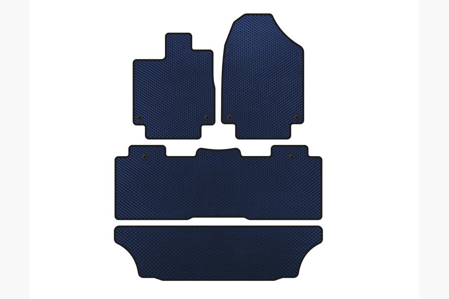 Honda Odyssey 2017– Tapis de sol EVA (3 Rangées, Bleu) Image