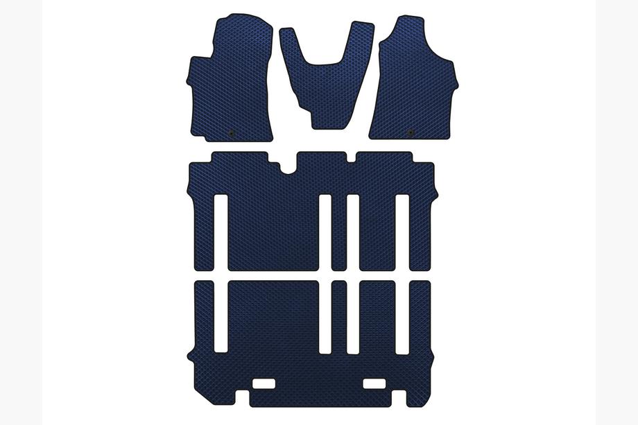 Hyundai H300, H1, Starex 2008-2020 Tapis de sol EVA (Jeu complet, Bleu) Image
