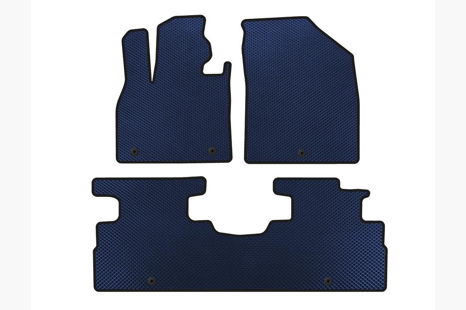 Hyundai Palisade 2018-2025 Tapis de sol EVA (2 Rangées, 7 Places, Bleu) Photo 1