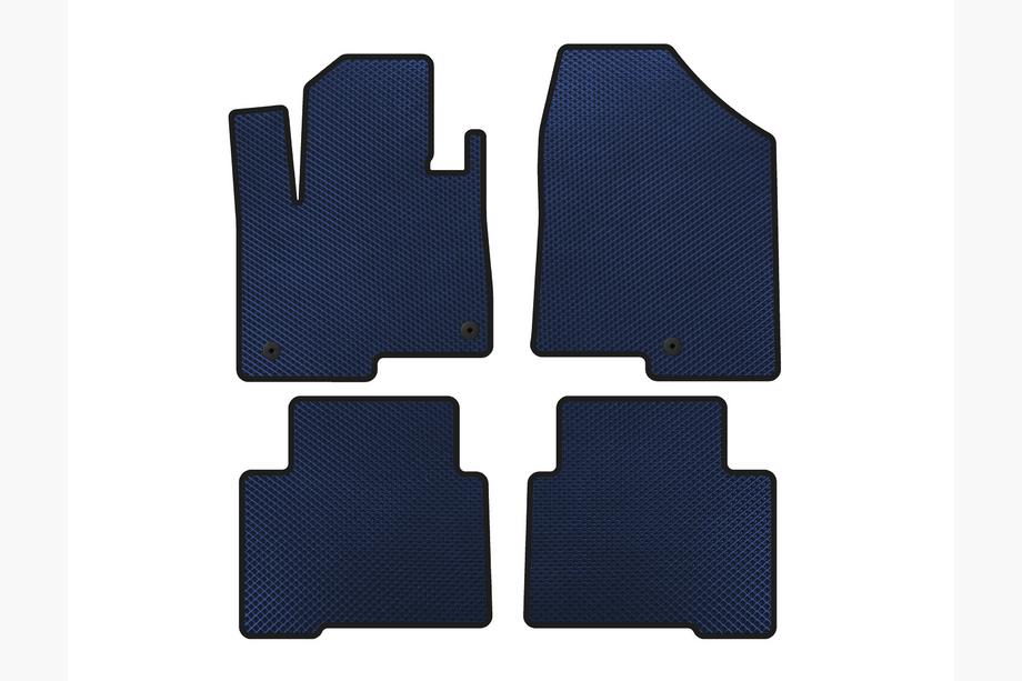 Hyundai Santa Fe 4 2018-2023 Tapis de sol EVA (2 Rangées, pour Grand, Bleu) Image