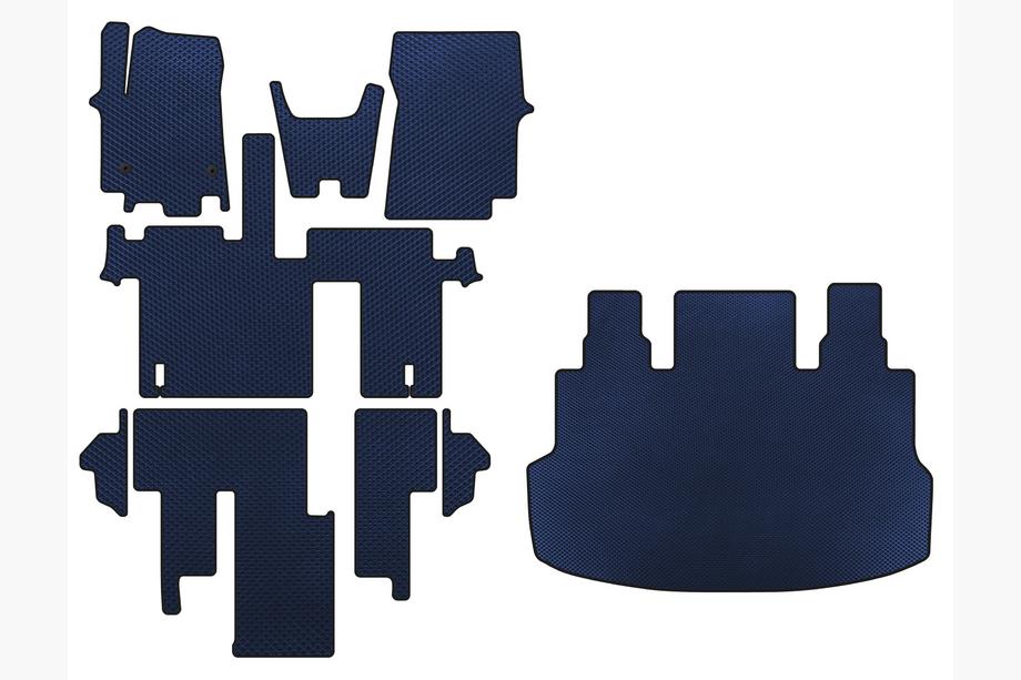 Hyundai Staria 2021- Tapis de sol EVA (habitacle complet, 1+1, 5/9 places, Bleu) Image