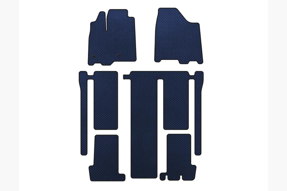 Toyota Sienna 2010-2020 Tapis de sol EVA (3 Rangées, Bleu) Image
