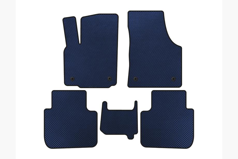 Volkswagen Atlas (Terramont) 2016- Tapis de sol EVA (2 Rangées, 7 Places, Bleu) Image