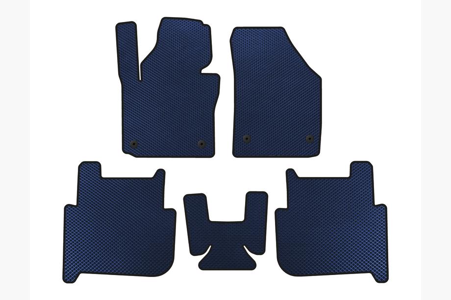 Volkswagen Touran 2003-2010 Tapis de sol EVA (2 Rangées, 2006-2010, 7 Places, Bleu) Photo 1