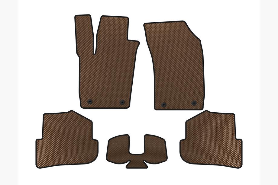 Audi A1 2010-2018 Tapis de sol EVA (HB, 3 Portes, Marron) Photo 1