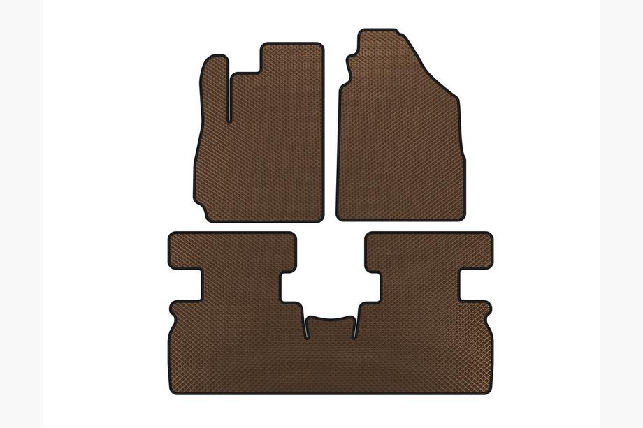 Jetour X70 2018- Tapis de sol EVA (2 Rangées, Marron) Image