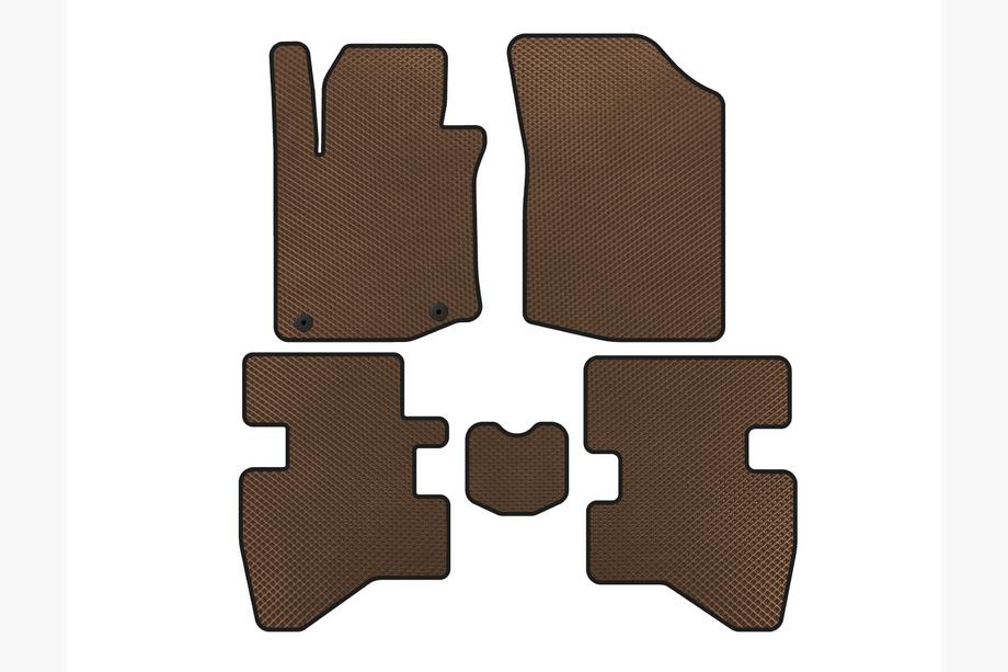 Citroen C-1 2005-2014 Tapis de sol EVA (HB, Marron) Photo 1