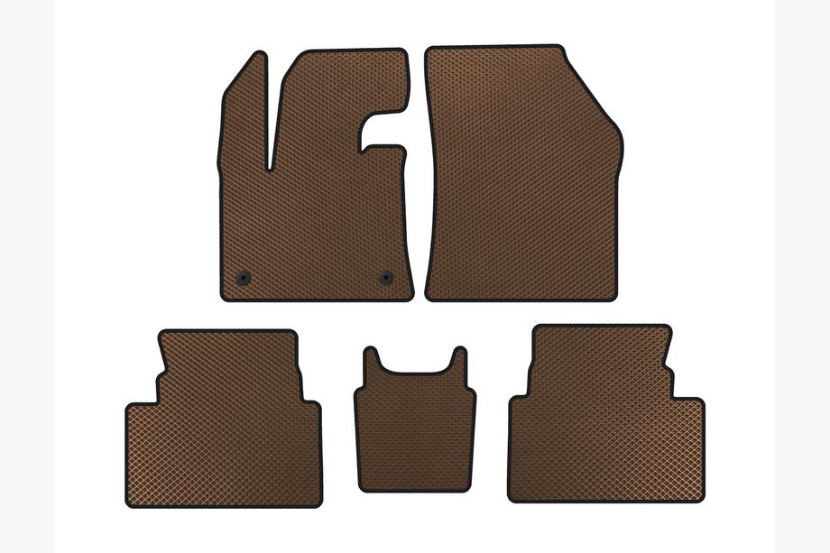 Citroen C5 Aircross 2017-2025 Tapis de sol EVA (Pédale d'accélérateur au plancher, Marron) Image