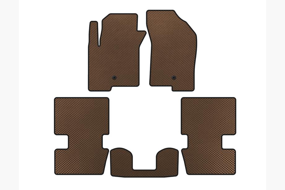 Dodge Caliber 2006-2011 Tapis de sol EVA (HB, Marron) Image