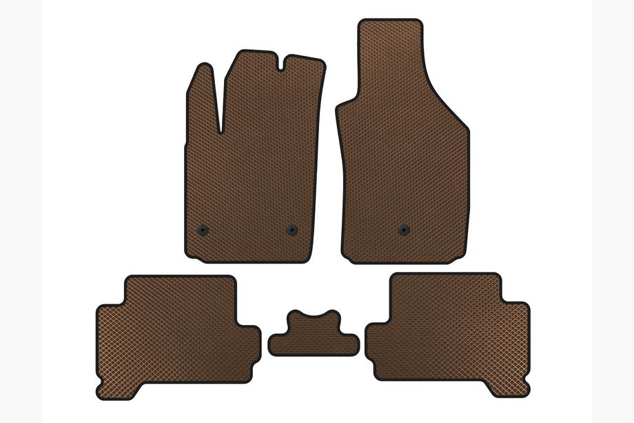 Fiat 500/500L 2013-2022 Tapis de sol EVA (HB, Électrique, Marron) Image