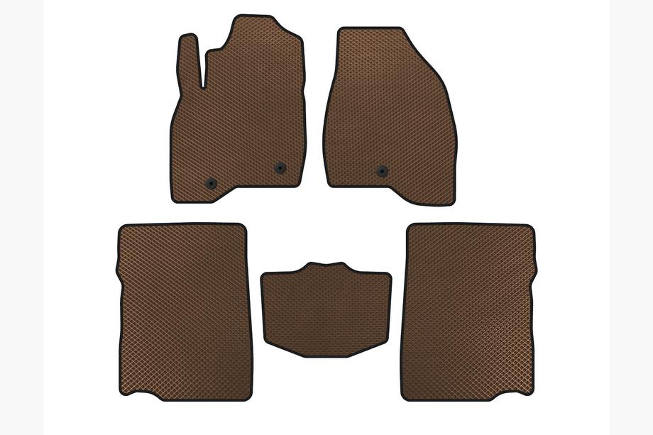 Ford Explorer 2011-2019 Tapis de sol EVA (2017-2019, 2e rangée, 7 places, Marron) Image