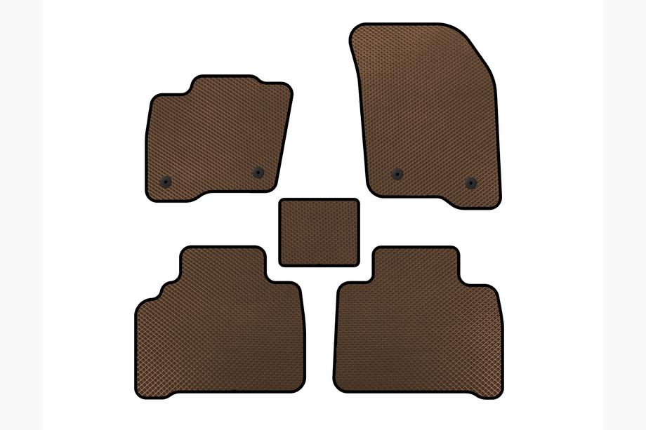 Ford S-Max 2015- Tapis de sol EVA (Marron) Image
