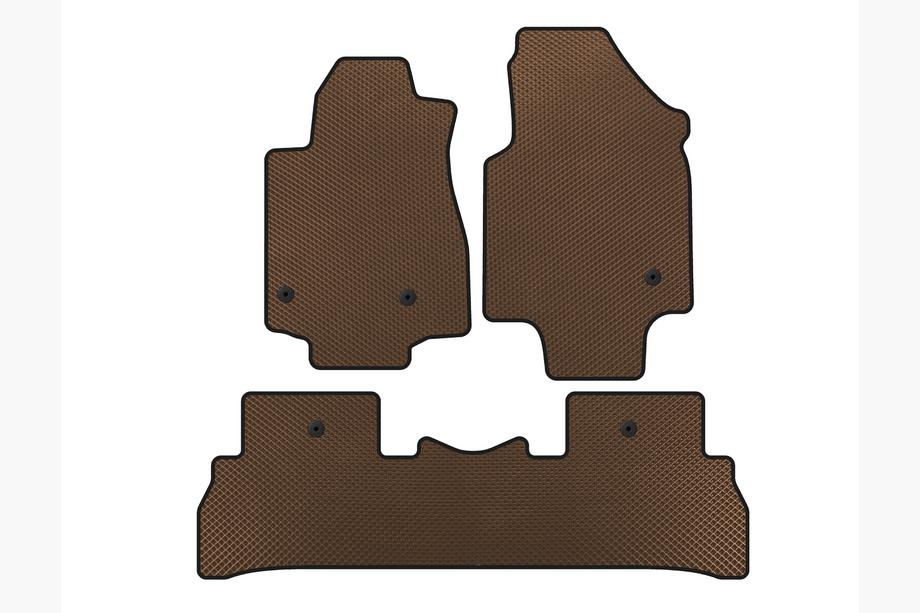 Honda Pilot 2008-2015 Tapis de sol EVA (2008-2012, 7 places, Marron) Image