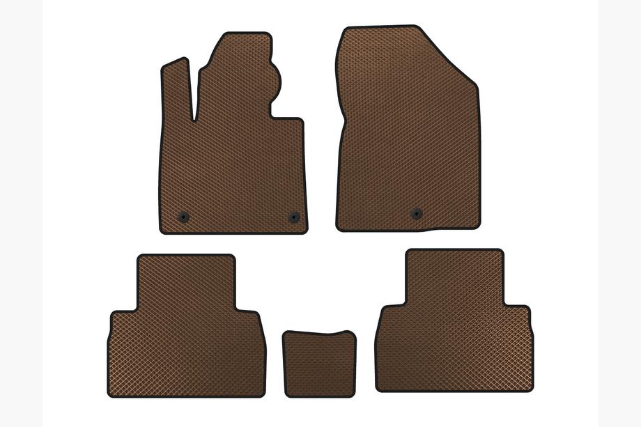 Hyundai Santa Fe 4 2018-2023 Tapis de sol EVA (2018-2020, Marron) Photo 1