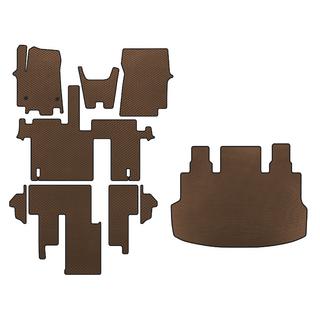 Tapis de sol EVA (habitacle complet, 1+1, 5/9 places, Marron)