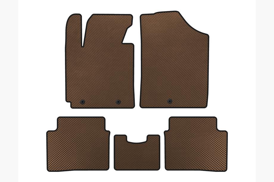 Hyundai Veloster 2011-2017 Tapis de sol EVA (Marron) Image