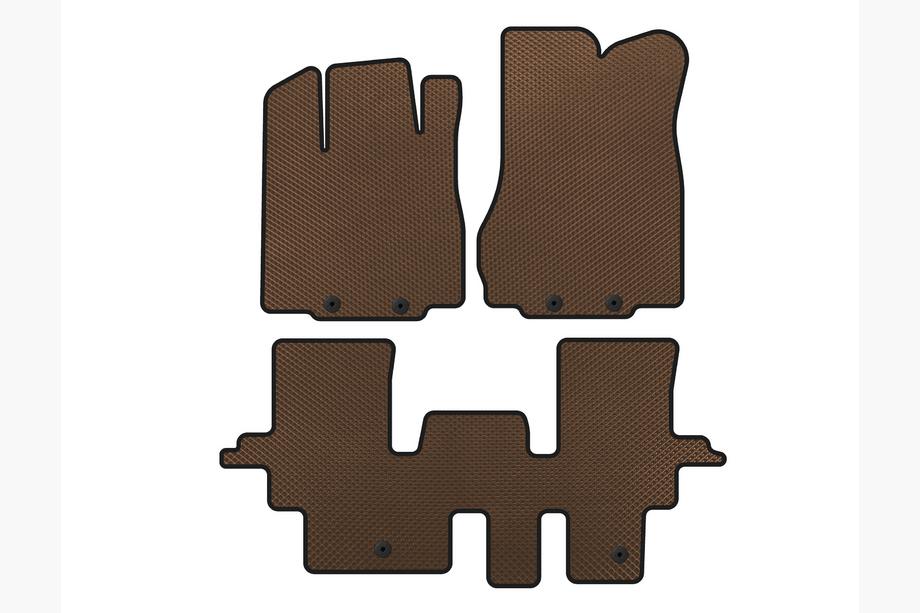 Infiniti QX60 2016-2021 Tapis de sol EVA (2 Rangées, Marron) Image