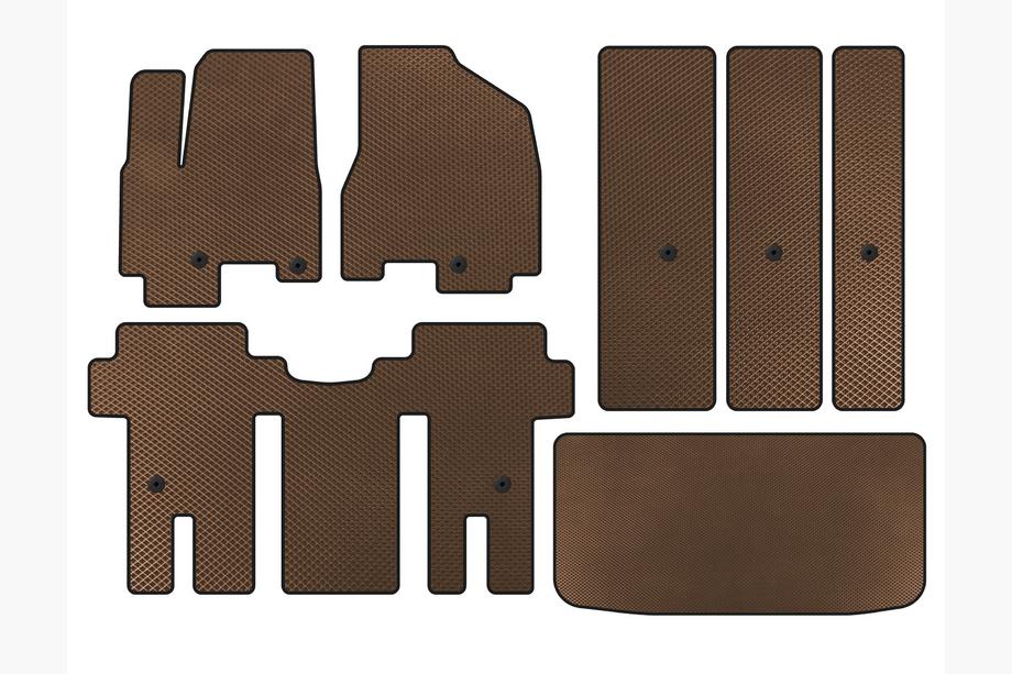 Kia Carnival 2014-2020 Tapis de sol EVA (habitacle complet, Marron) Image