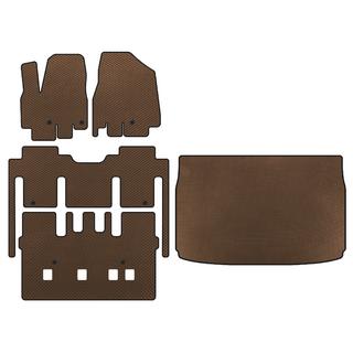 Tapis de sol EVA (habitacle complet, 8 places, Marron)