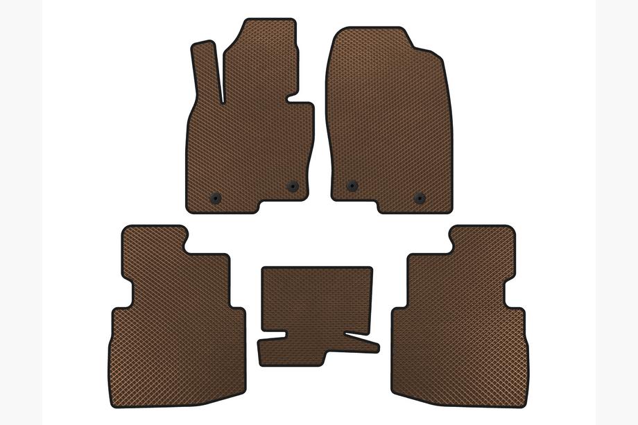 Mazda CX-9 2017- Tapis de sol EVA (2 Rangées, 7 Places, Marron) Image