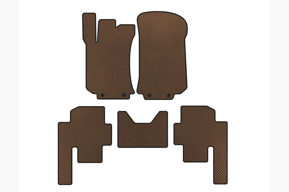 Mercedes R-class W251 2005-2017 Tapis de sol EVA (2 Rangées, Marron) Image