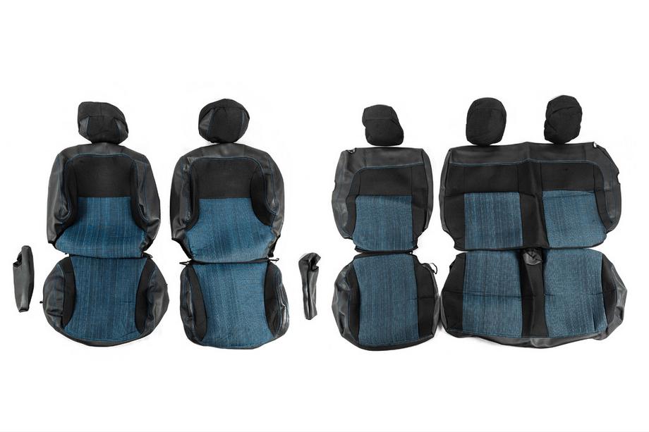 Peugeot Partner Tepee 2008-2018 Housses de Sièges Auto (Tissu et Similicuir, Premium) Sièges Avant Image