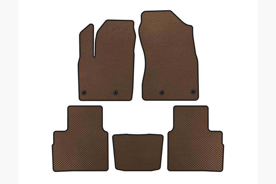 Nissan X-trail T33/Rogue 2022- Tapis de sol EVA (5 places, Marron) Photo 1