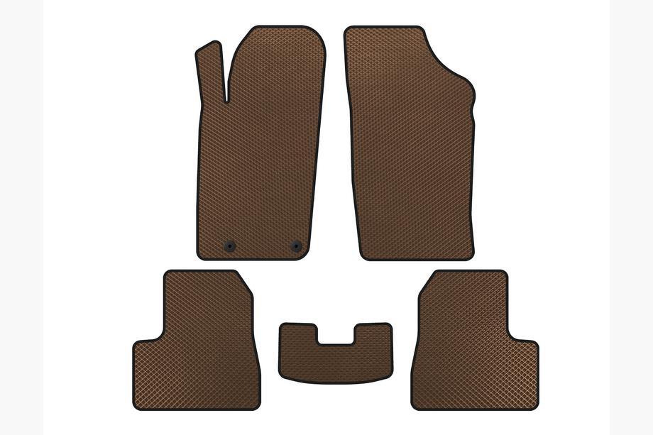 Peugeot 206 1998-2024 Tapis de sol EVA (2009-2013, Marron) Image