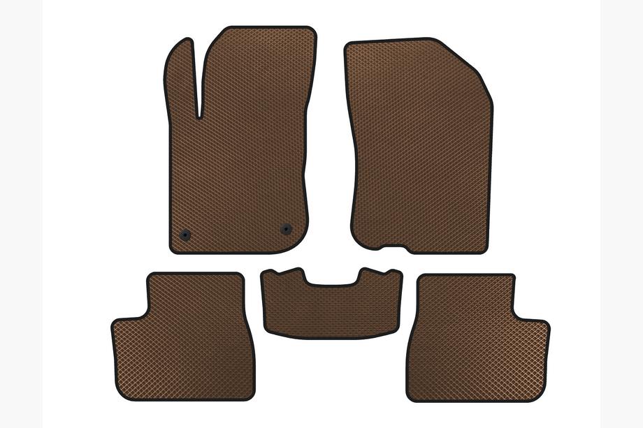 Peugeot 208 2012-2019 Tapis de sol EVA (Marron) Image