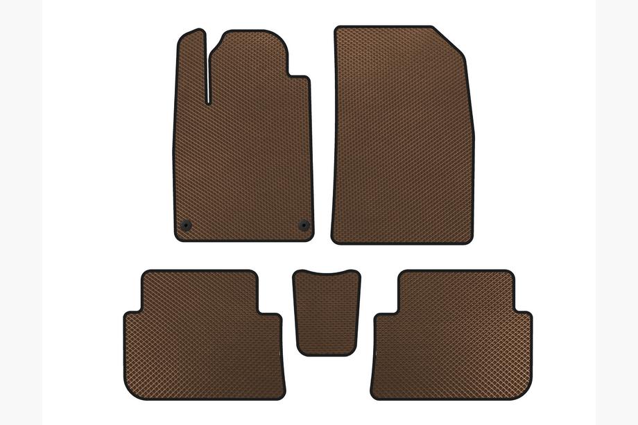 Peugeot 407 2004-2011 Tapis de sol EVA (SD, Marron) Image