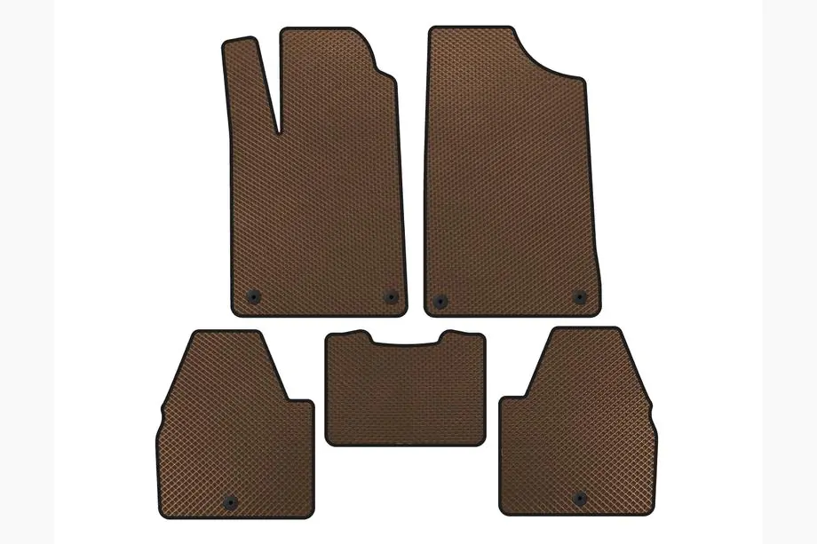 Peugeot 607 1999-2010 Tapis de sol EVA (SD, Marron) Photo 1